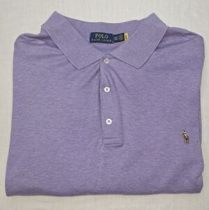 POLO RALPH LAUREN POLO Men’s 3XLT - PURPLE- INTERLOCK PIMA SOFT